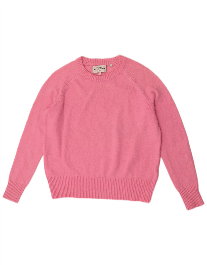 Pulover Superdry pentru femei cu decolteu rotund Roz mediu UK 14