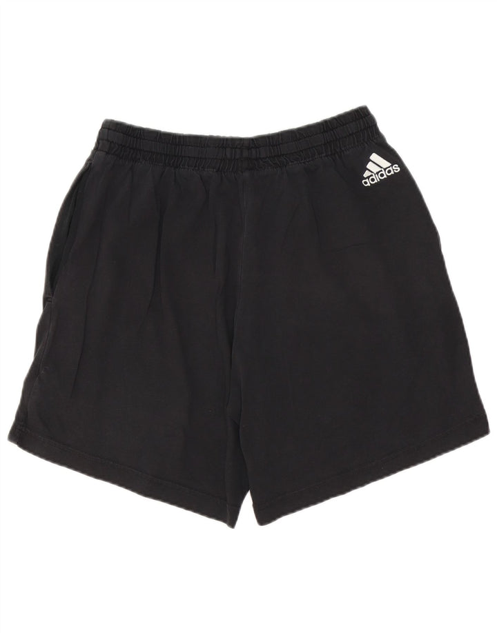 Pantaloni scurți sport grafic Adidas pentru bărbați, bumbac mediu negru
