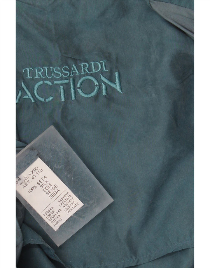 TRUSSARDI Jachetă pentru bărbați cu 2 nasturi IT 54 2XL Blue Silk