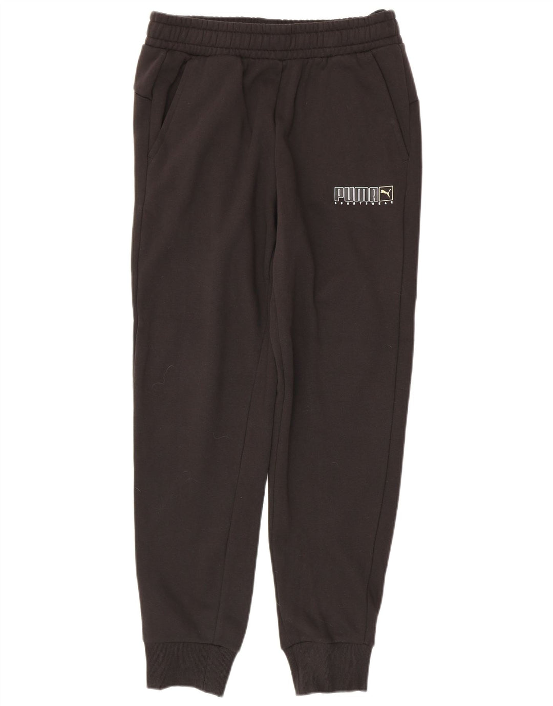 Pantaloni de trening Puma Grafic pentru bărbați Joggeri, bumbac mediu negru