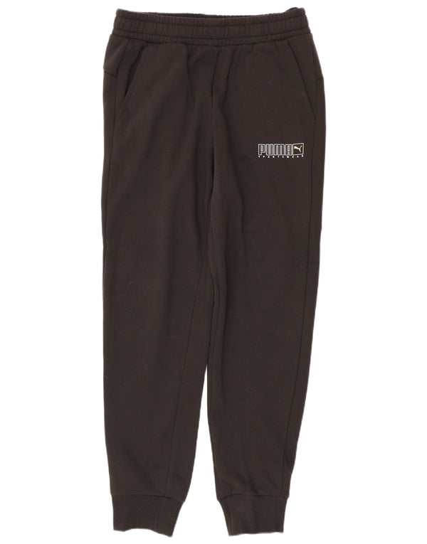 Pantaloni de trening Puma Grafic pentru bărbați Joggeri, bumbac mediu negru