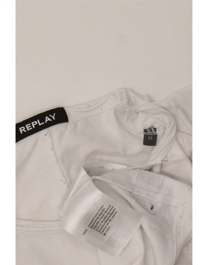 Replay Tricou Bărbați Top Medium Alb Bumbac