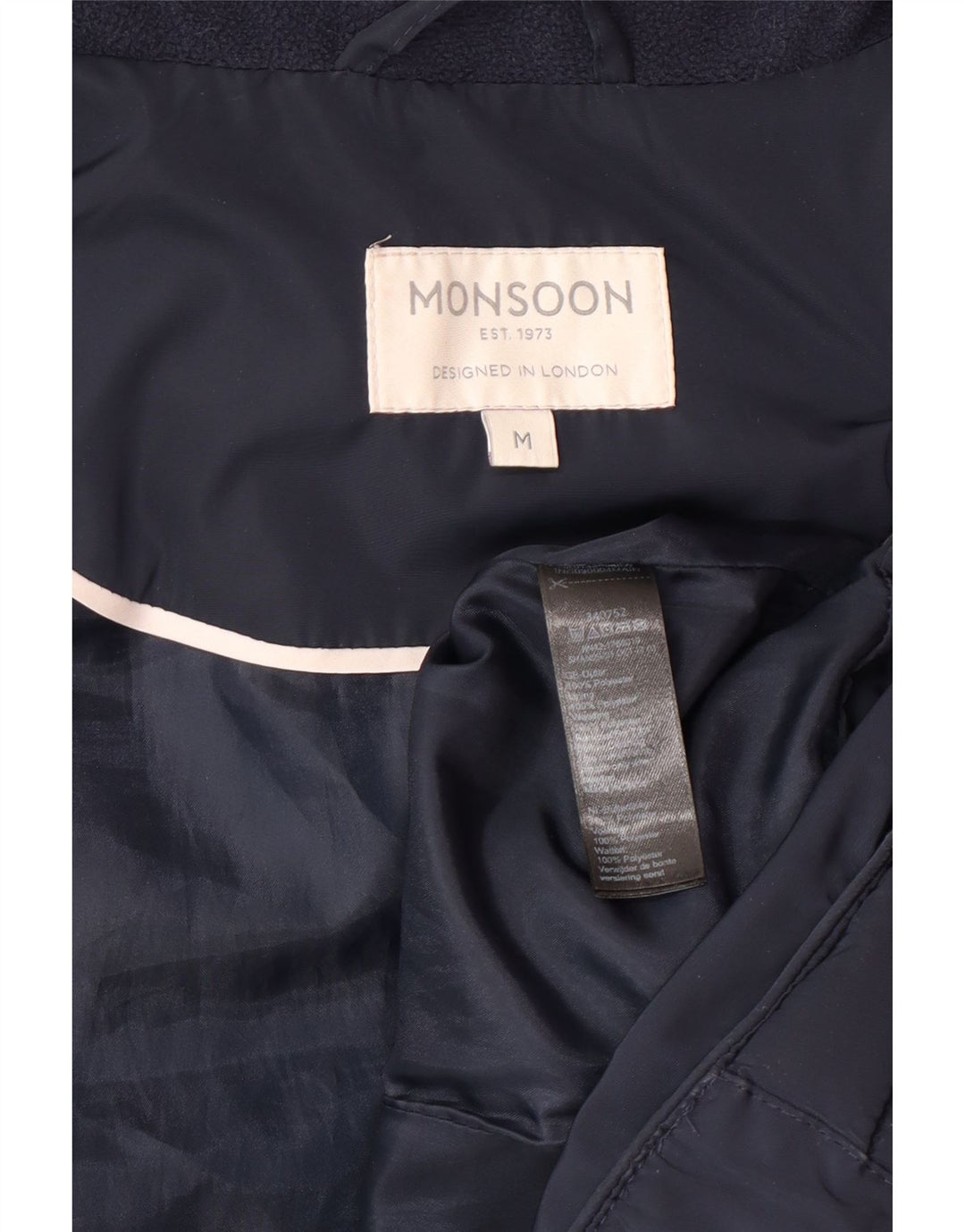 Gilet căptușit pentru femei Monsoon UK 14 Medium Bleumarin Poliester