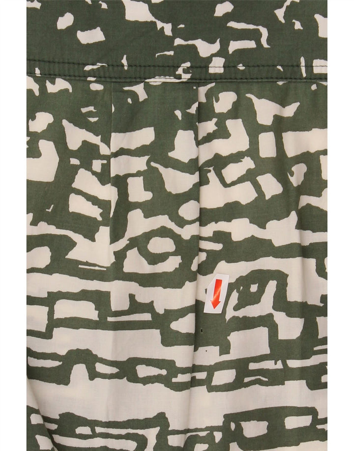 MARELLA Rochie cămașă fără mâneci pentru femei UK 12 Medium Green Geometric