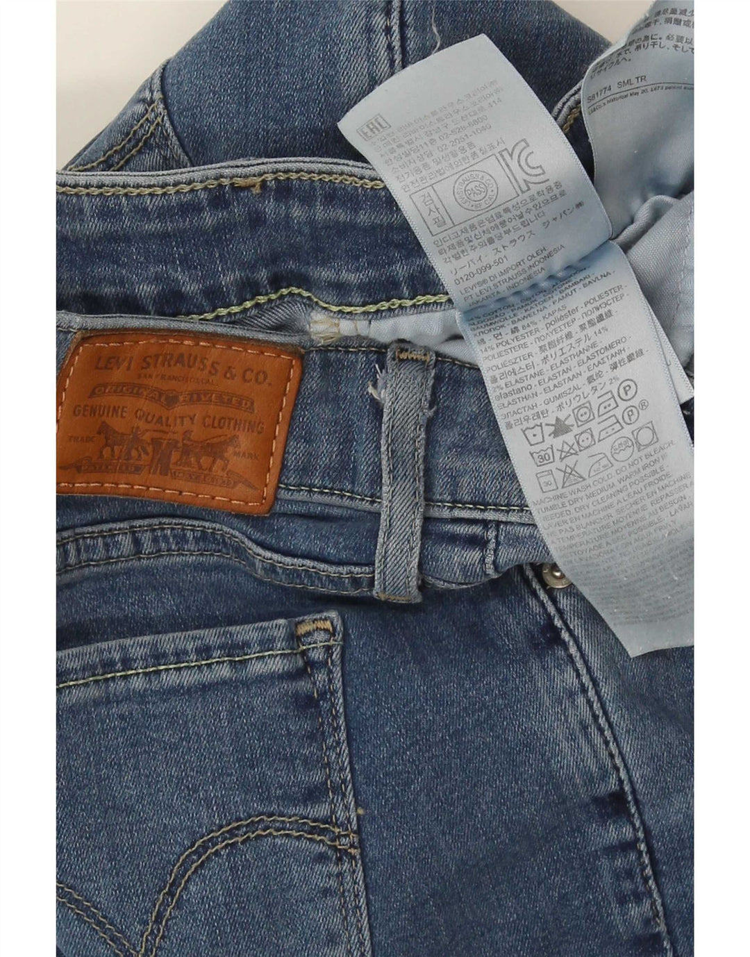 Blugi Levi's 712 Slim pentru femei W28 L32 Bumbac albastru