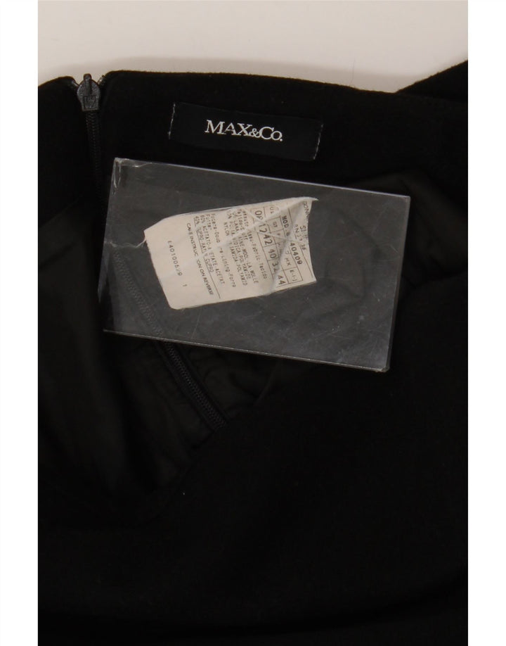 Max & Co. Fustă A-Line pentru femei UK 12 Medium W32 Lână neagră