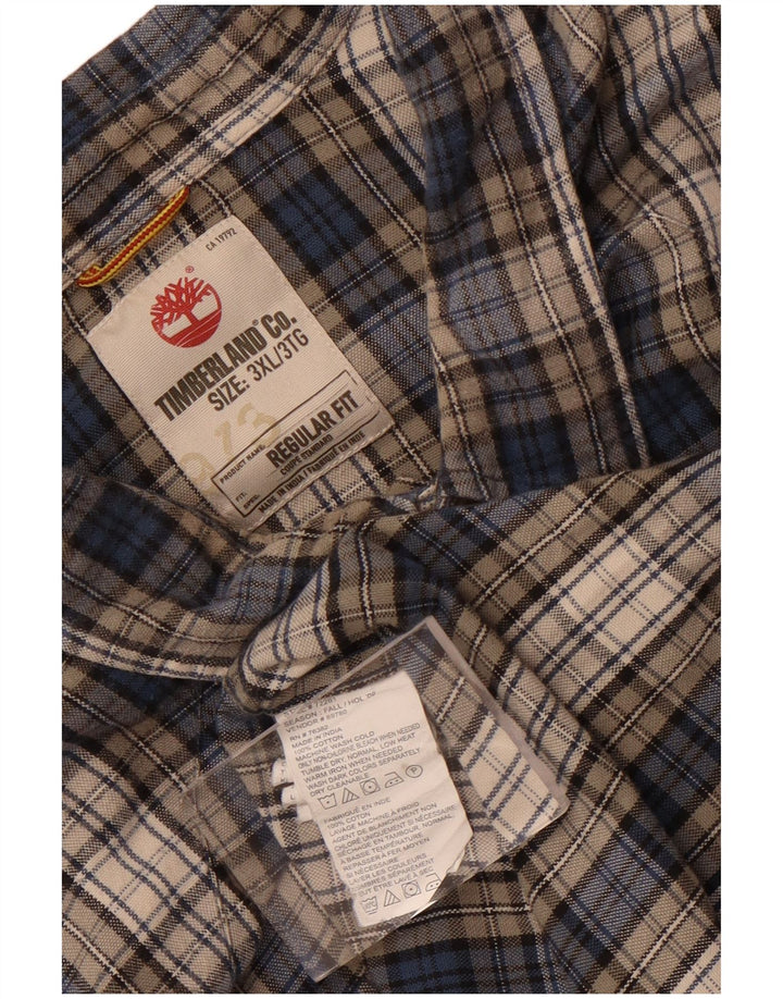 Cămașă de flanel pentru bărbați Timberland, 3XL, gri din bumbac