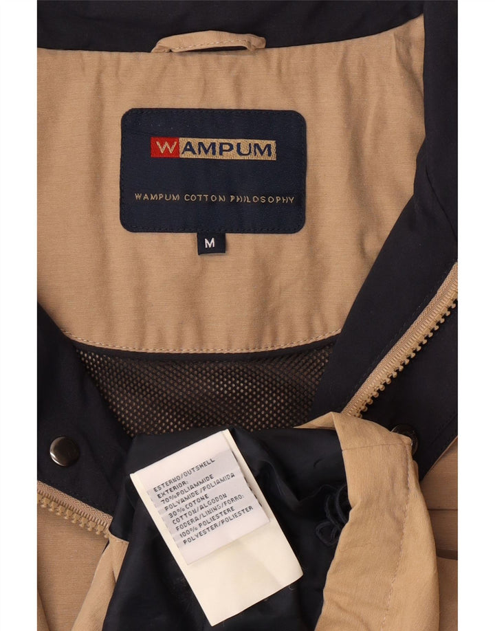 WAMPUM Mens Windbreaker Jacket UK 38 Medium Beige Polyamide