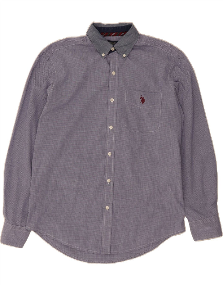 U.S. POLO ASSN. Mens Shirt Medium Blue Gingham Cotton Vintage U.S. Polo Assn. and Second-Hand U.S. Polo Assn. from Messina Hembry 