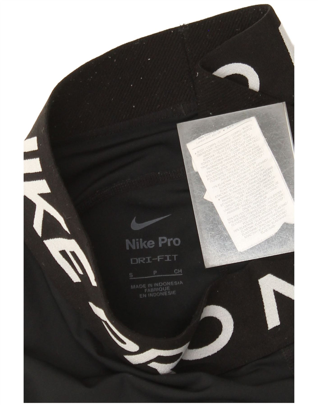 Leggings Nike Dri Fit Graphic pentru femei UK 8 Small Negru Poliester