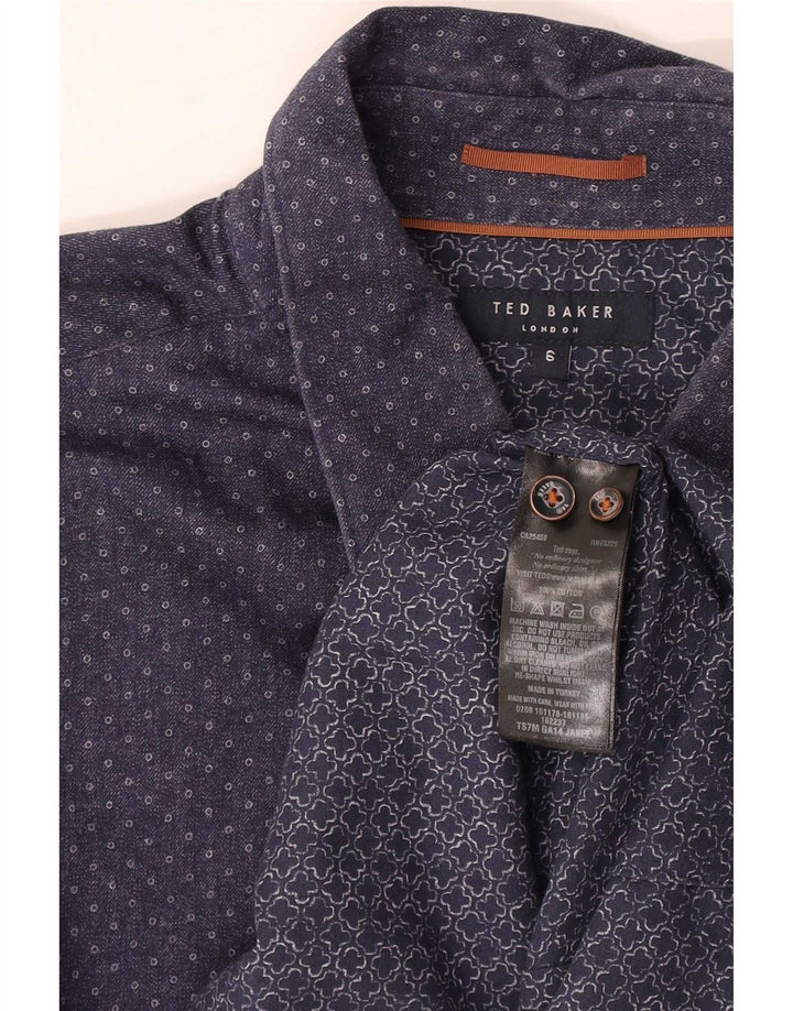 Cămașă pentru bărbați Ted Baker Mărimea 6 2XL Bumbac cu pete bleumarin