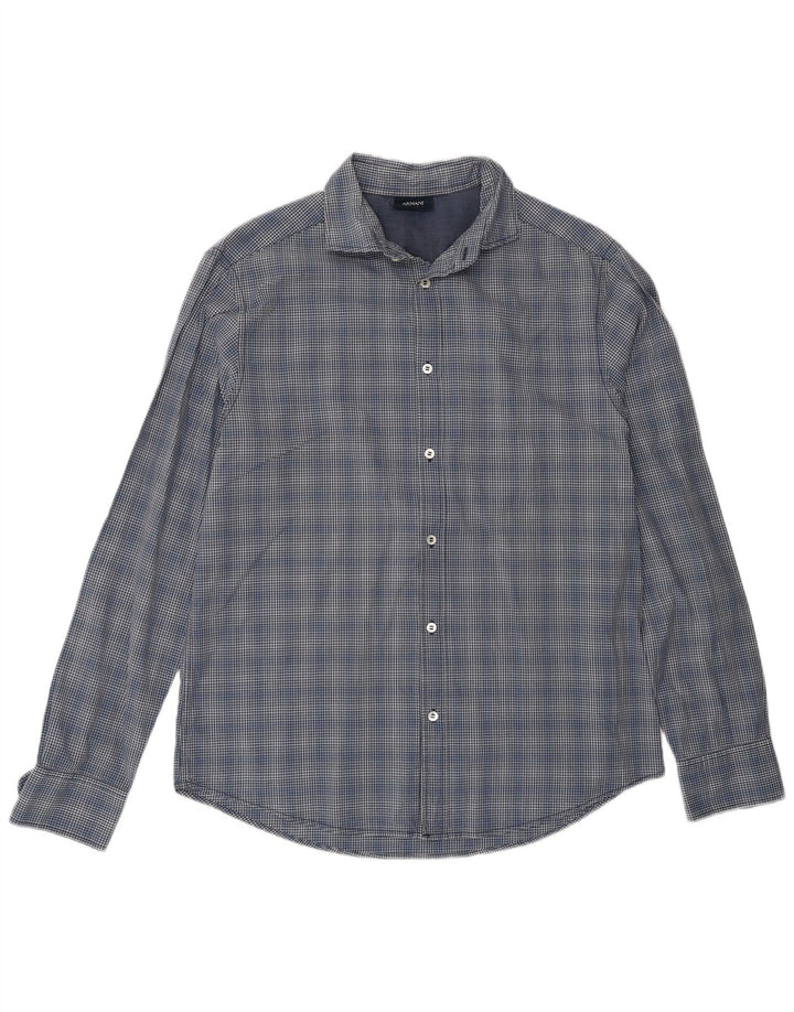 Cămașă pentru bărbați Armani Jeans XL, albastru marin Vichy