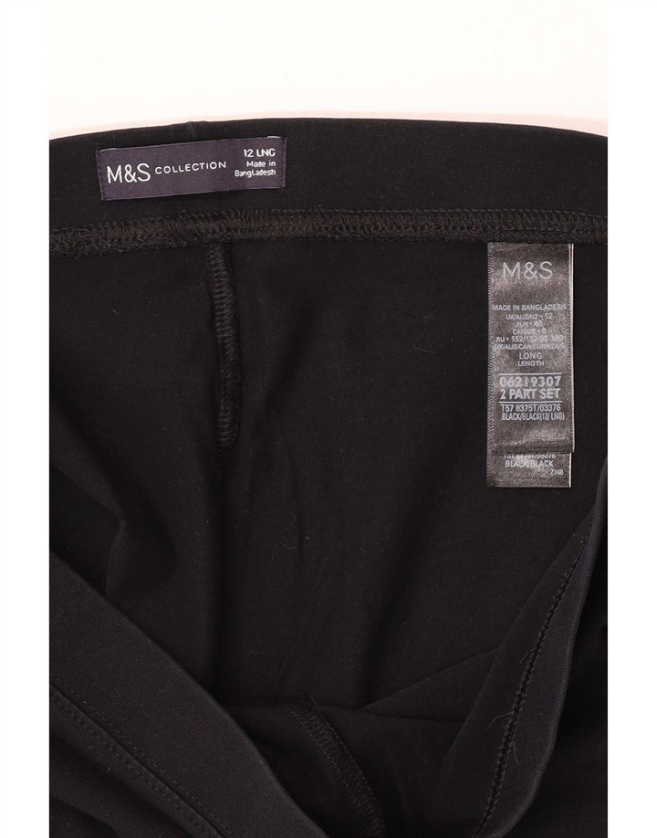 Leggings pentru femei Marks & Spencer UK 12 bumbac mediu negru