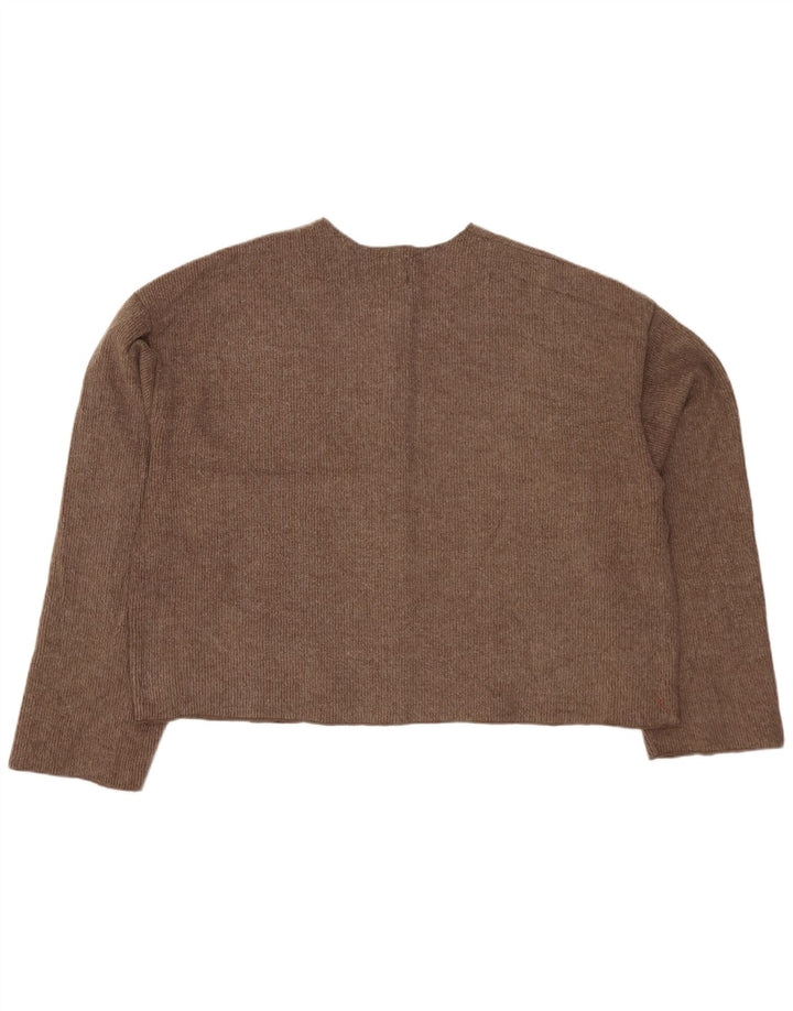 Pulover cardigan pentru femei Zara UK 18 XL Maro Poliester