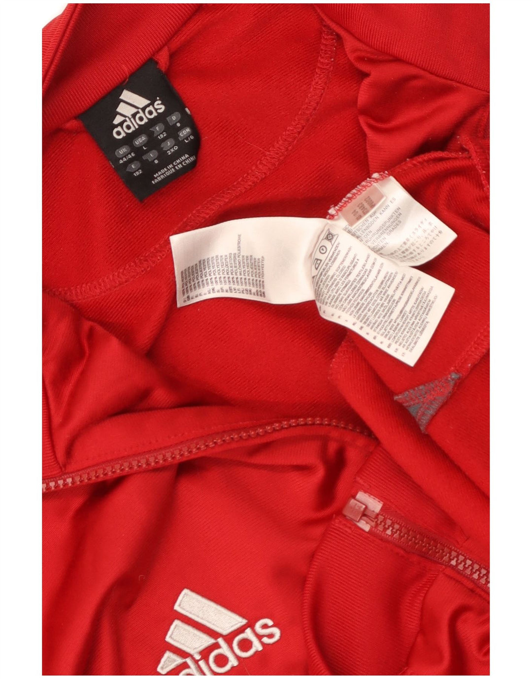 Jachetă de trening pentru bărbați Adidas Marea Britanie 44/46 Poliester color bloc roșu mare