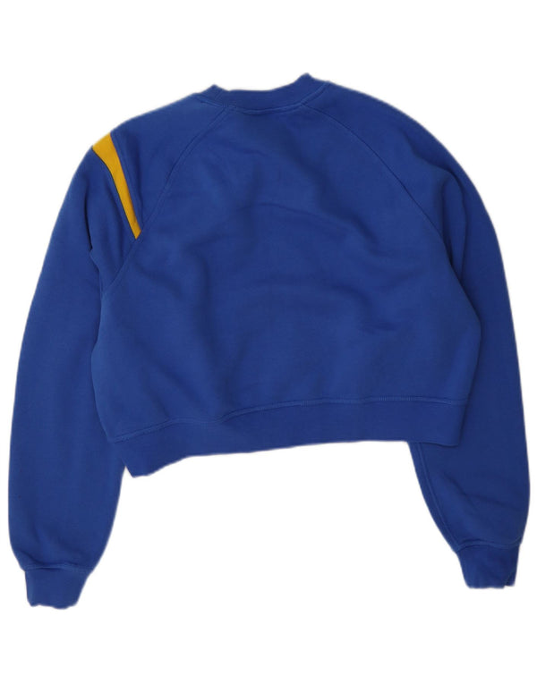 Pulover Nike Graphic Crop pentru femei UK 14 Bumbac albastru mediu