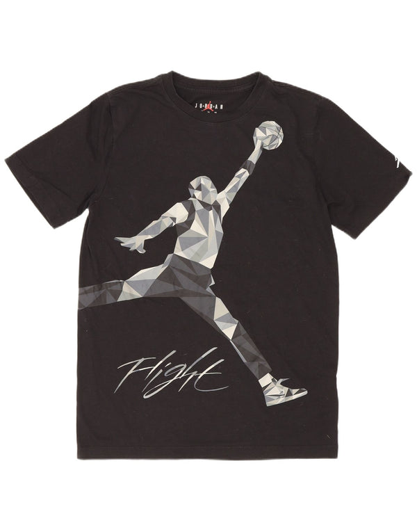 Tricou grafic Jordan pentru băieți Top 13-14 ani XL bumbac negru
