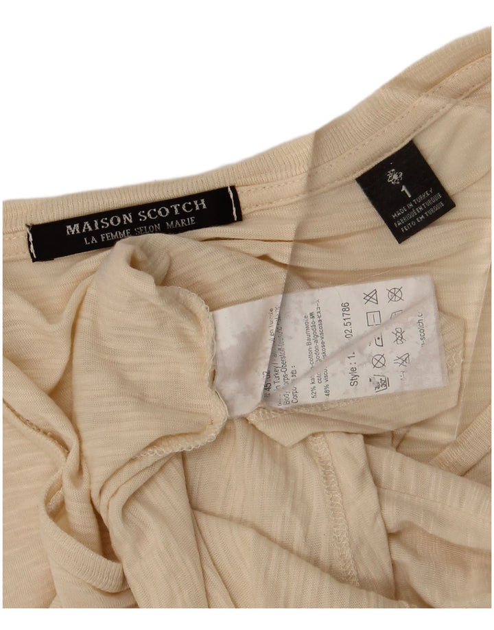 Tricou pentru femei Maison Scotch Top Marimea 1 Bumbac Bej mic