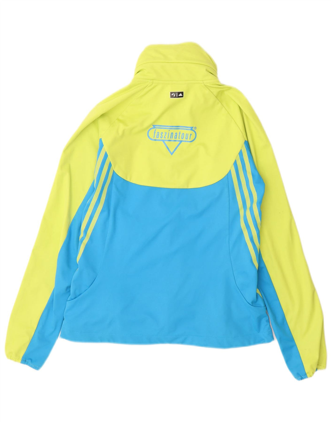 Jachetă de top pentru trening Adidas Terrex pentru femei UK 10 Small Green Colorblock