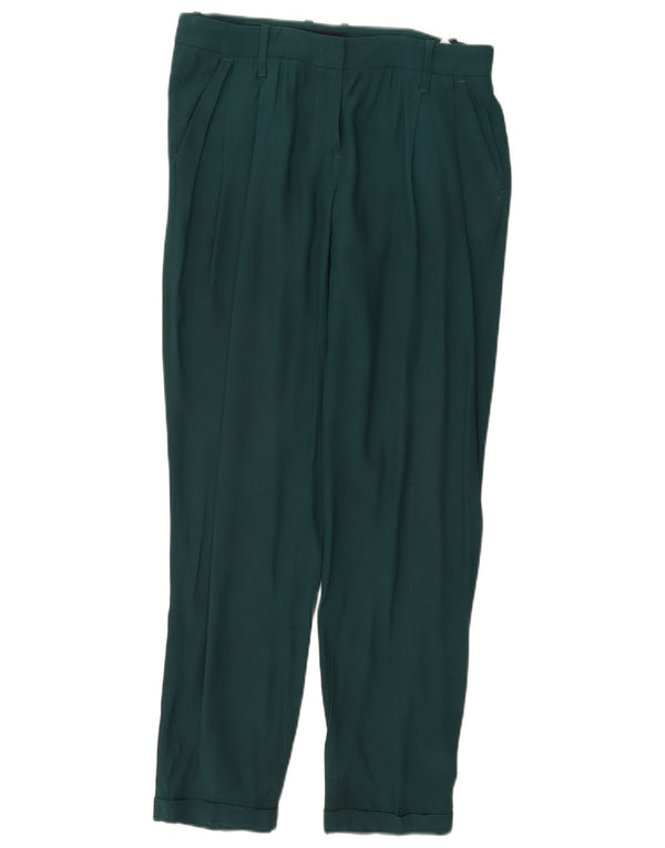 Pantaloni de costum Trussardi pentru femei IT 42 Medium W32 L29 Green Viscose