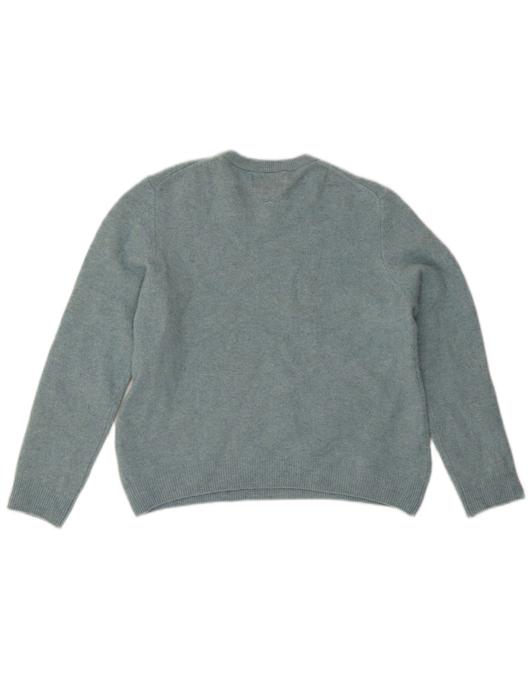 Pulover pentru femei Marks & Spencer cu decolteu triplu UK 14 mare, albastru, lana de miel