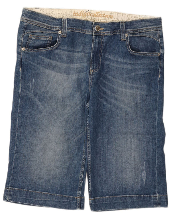Bermude pentru femei Marks & Spencer din denim UK 18 XL W38 Bumbac albastru