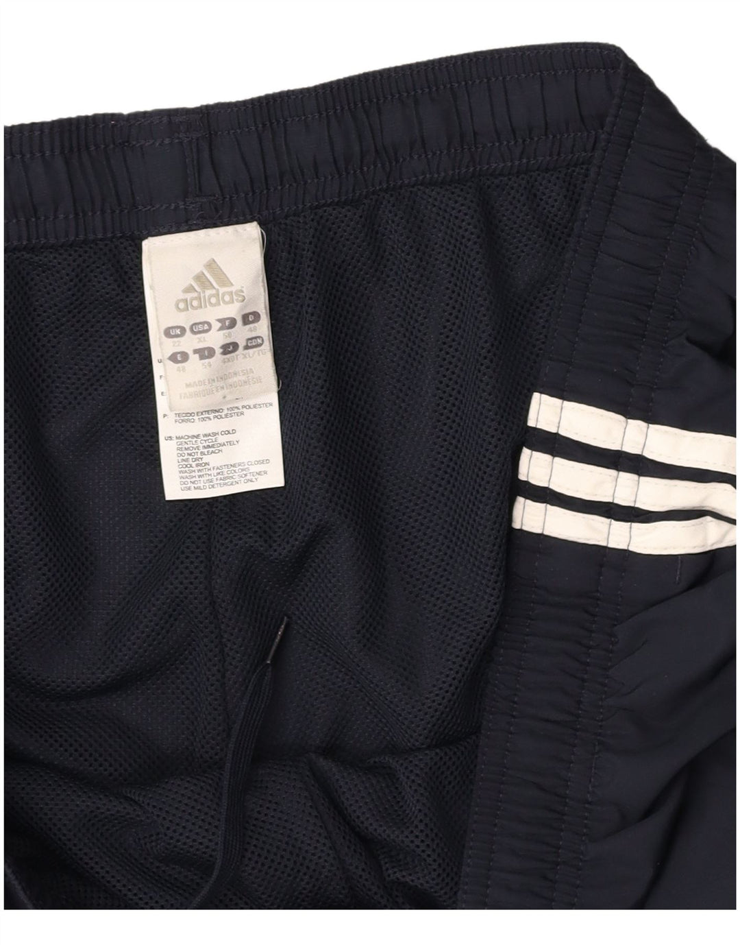 Pantaloni de trening ADIDAS pentru femei UK 22 XL bleumarin poliester