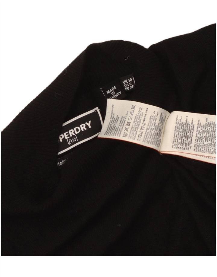 Pulover supradimensionat cu gât țestoasă Superdry pentru femei UK 10 Small Black