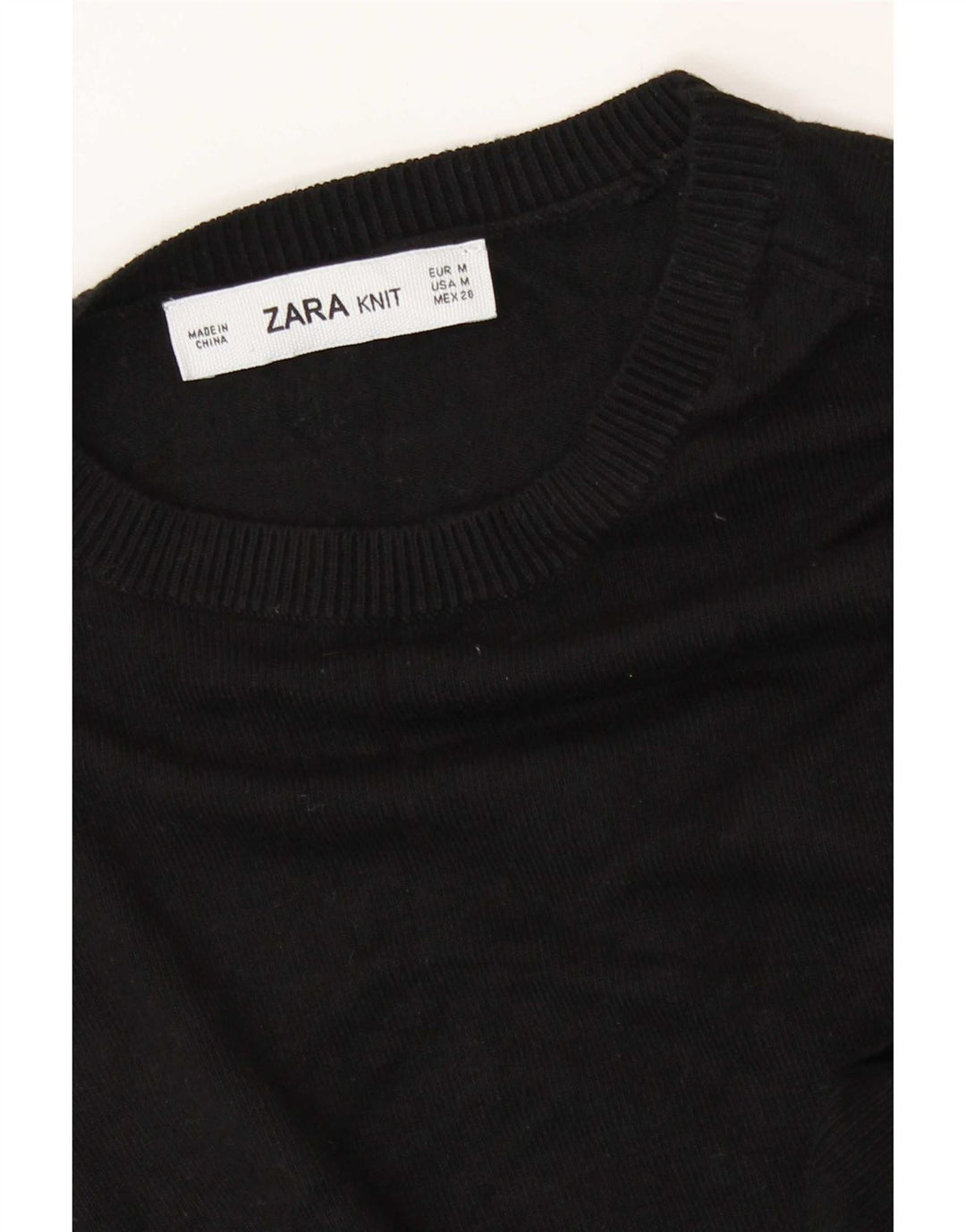 Pulover pentru femeie Zara cu gât de barcă UK 12 Medium Negru