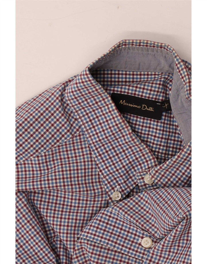 Cămașă Massimo Dutti pentru bărbați, cu carouri mari, albastre