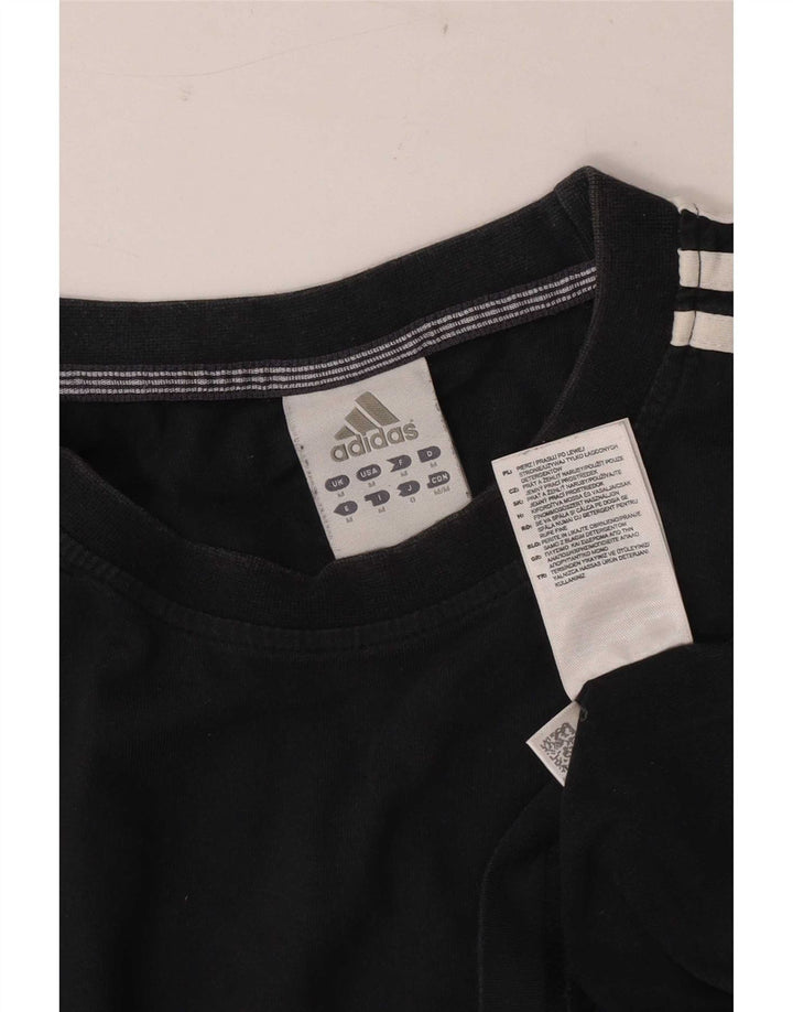 Top pentru bărbați Adidas cu mânecă lungă, mediu negru, bumbac
