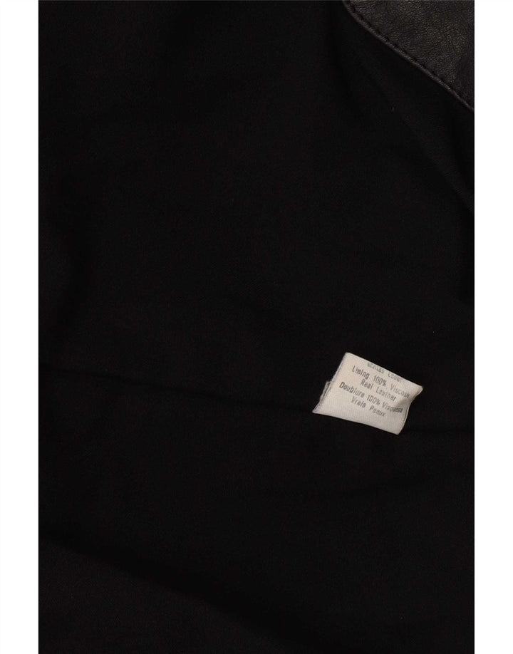 Palton din piele pentru bărbați Settore UK 42 XL negru