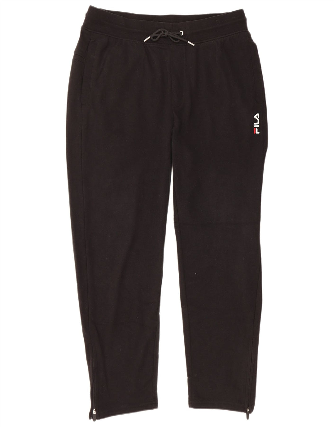 Pantaloni de trening FILA pentru bărbați, bumbac mediu negru