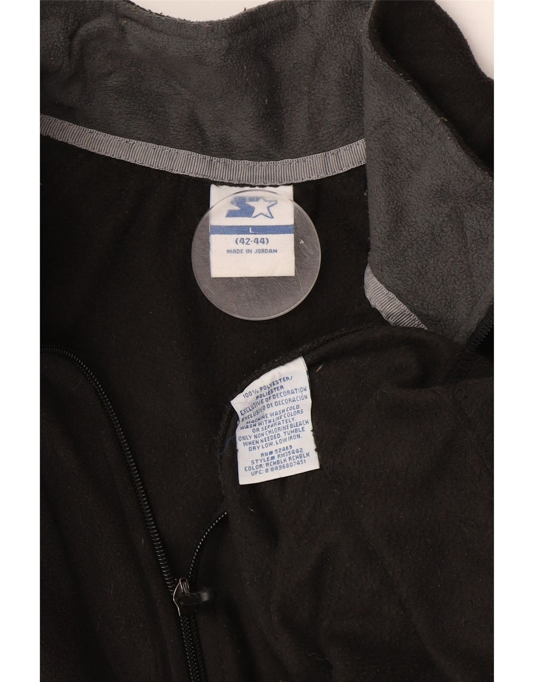 Jachetă fleece pentru bărbați Starter UK 40 Poliester negru mare