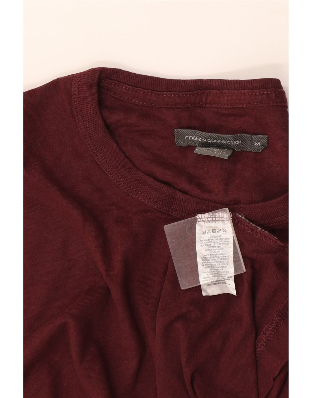 Tricou pentru bărbați French Connection Top Medium Burgundy Bumbac