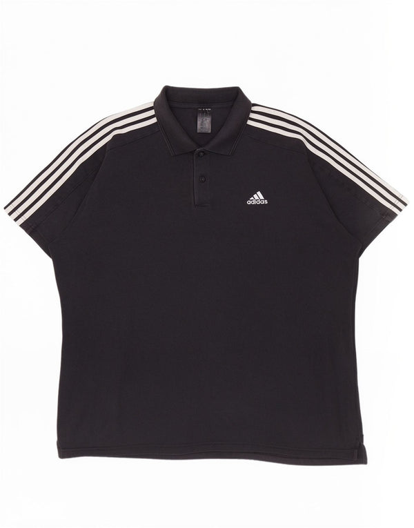 Tricou polo pentru bărbați Adidas 2XL, bumbac negru
