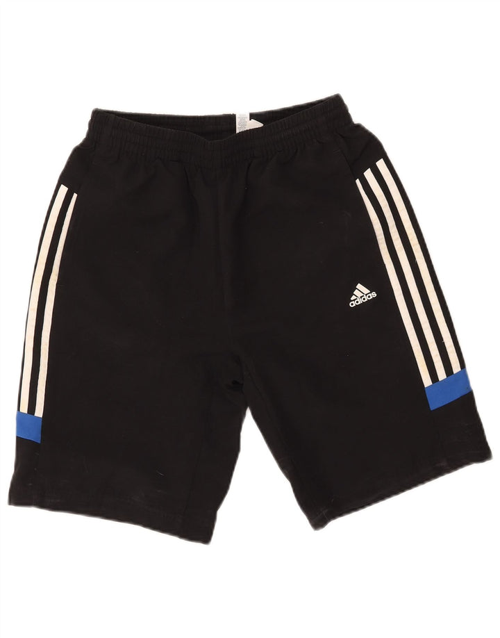 Pantaloni scurți sport Adidas pentru băieți 13-14 ani, negru, poliester