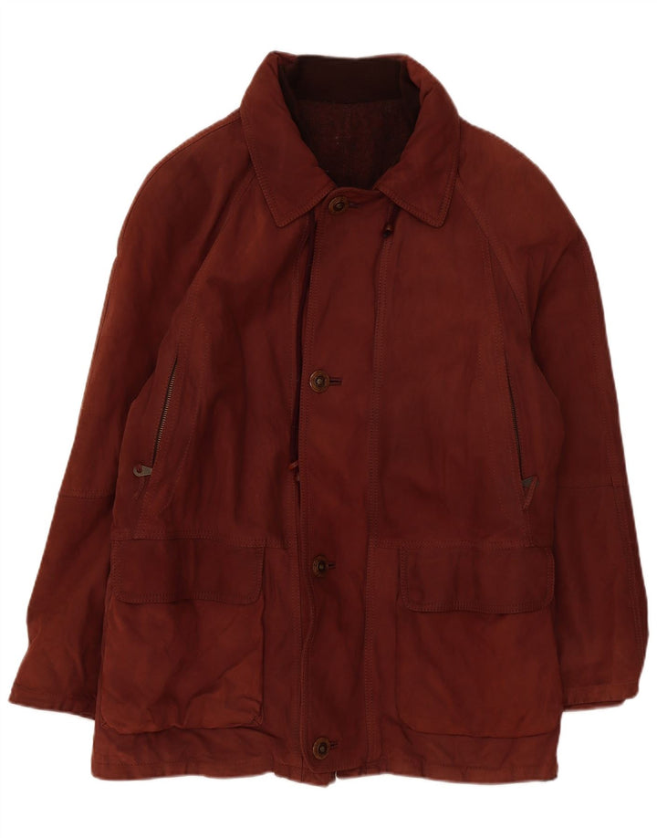 Jachetă vintage pentru bărbați din piele intoarsa UK 42 XL maro