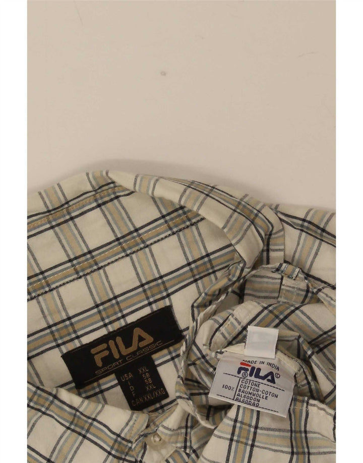 Cămașă Fila Bărbați 2XL Bumbac Alb Check