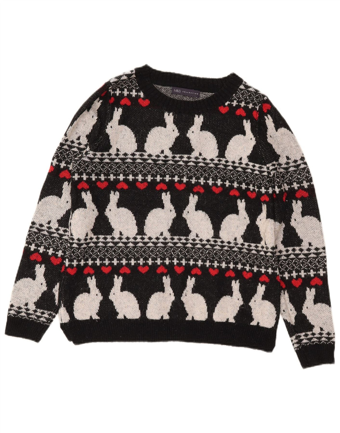 MARKS & SPENCER Pulover pentru damă cu gât de barcă UK 10 Mic Negru