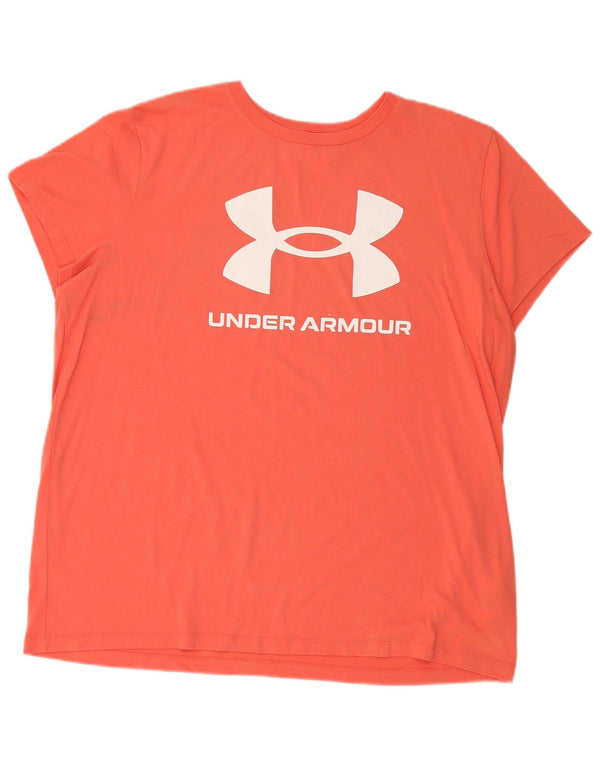 Tricou grafic Under Armour pentru femei Top UK 20 2XL Orange Bumbac