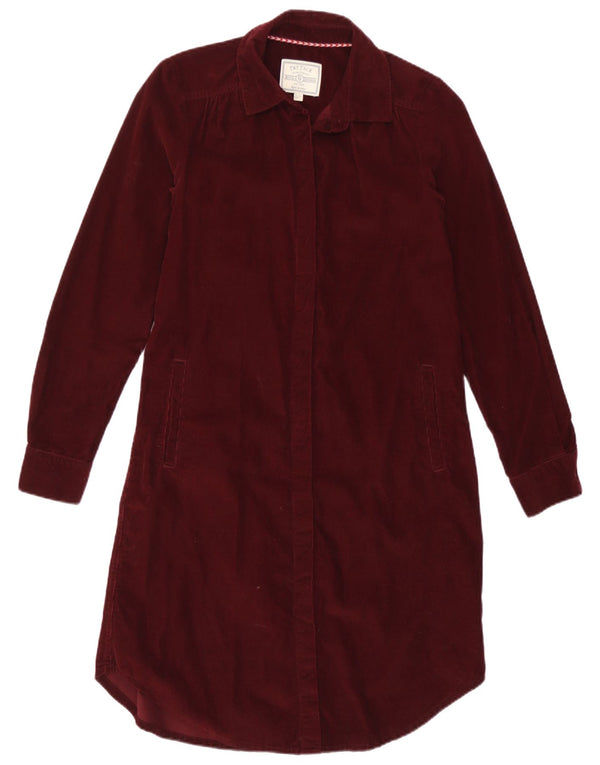 Rochie cămașă din velur pentru femei Fat Face UK 6 XS Bumbac Burgundy