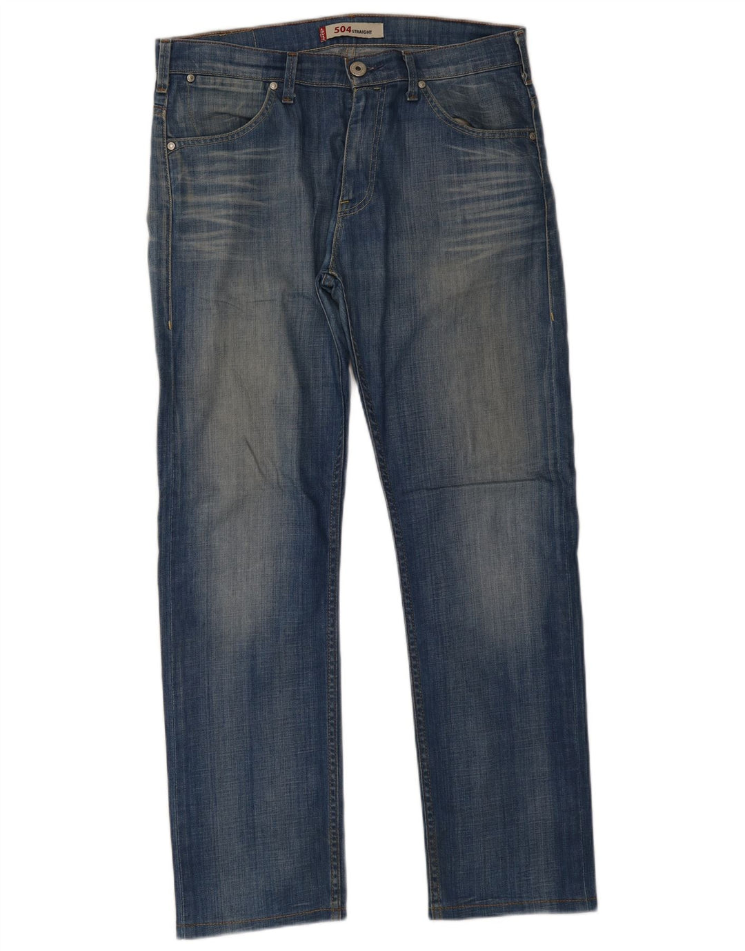Blugi drepti pentru bărbați Levi's 504 W33 L34 Bumbac albastru