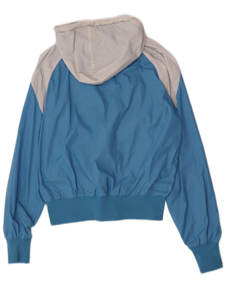 Jachetă de ploaie cu glugă Nike pentru femei Marea Britanie 10/12, albastru mediu, nailon color bloc