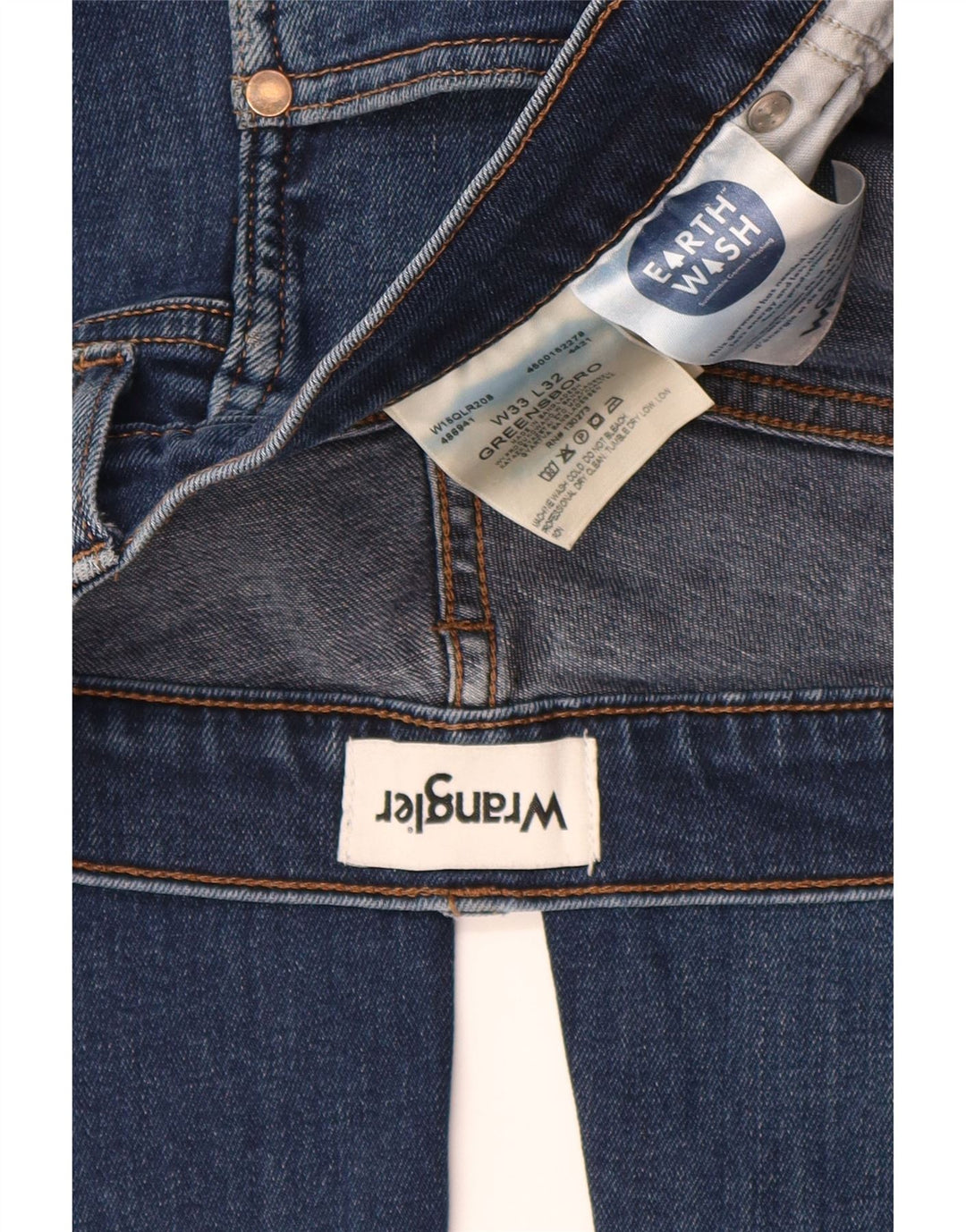 Blugi WRANGLER pentru bărbați Greensboro Straight W33 L32 Bumbac albastru