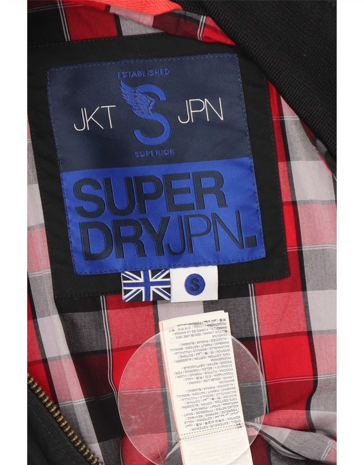 Superdry Mens Bomber Jacket UK 36 Small Black Bumbac