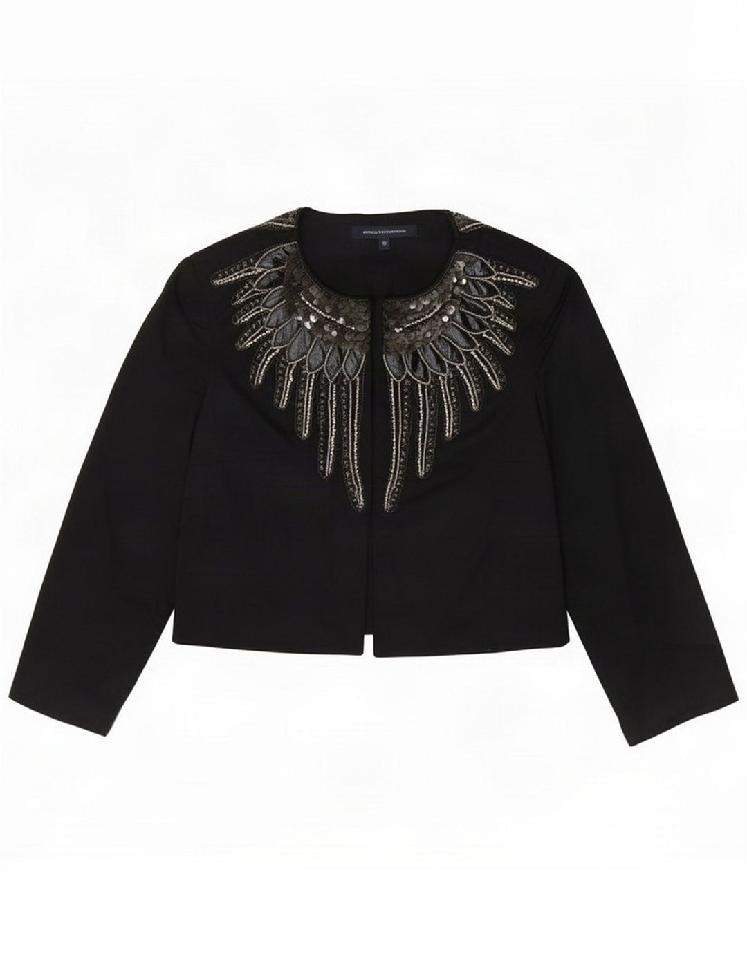 French Connection Jachetă Bolero cu model abstract pentru femei UK 12 Medium Black