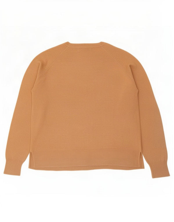 Pulover pentru damă Zara cu gât de barcă UK 14 Medium Bej Viscoză