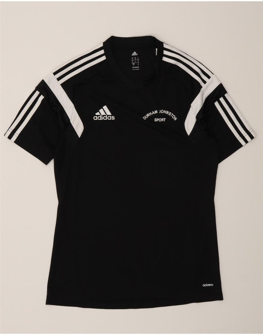Tricou cu grafică Adidas Durham pentru bărbați Top mic, negru, poliester color bloc