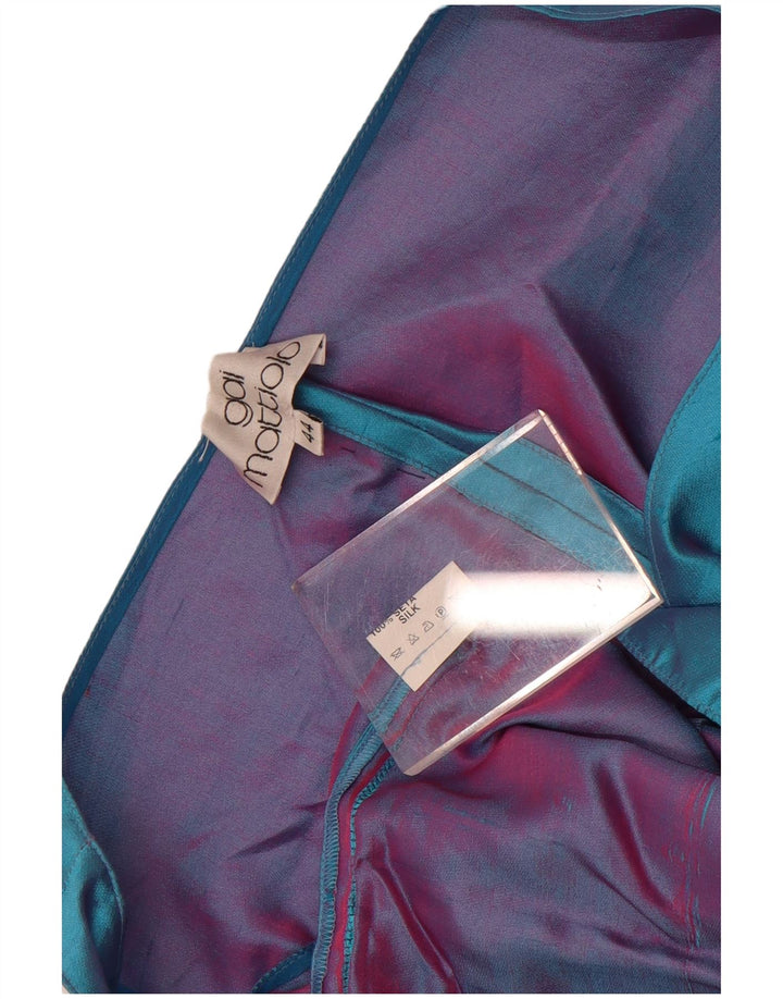 Top bluză fără mâneci pentru femei Gai Mattiolo IT 44 mătase albastră medie